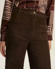 EMME MARELLA Pantaloni palazzo a vita alta con taschini applicati