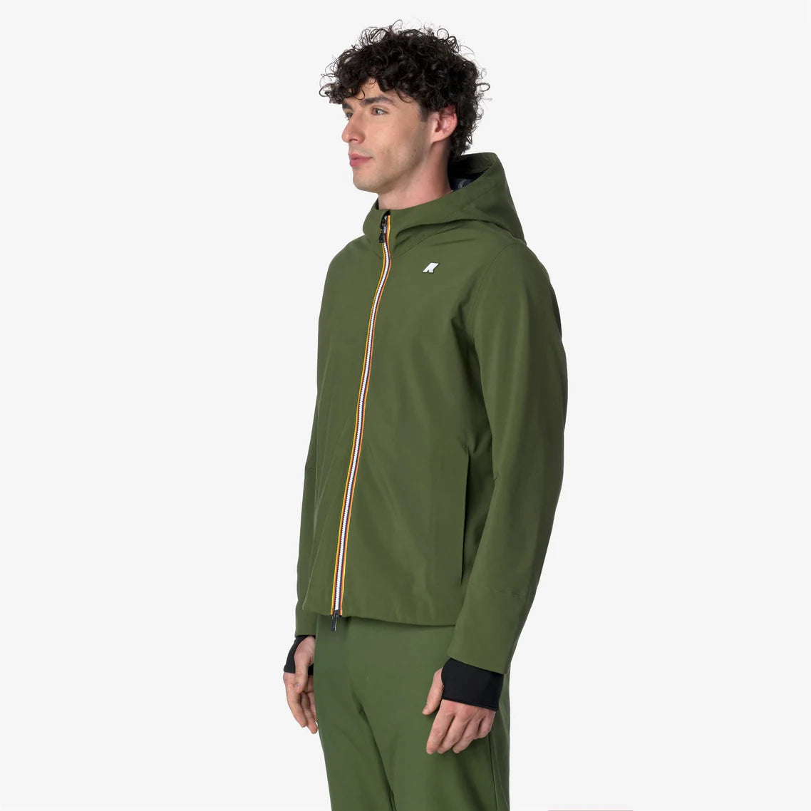 Giubbotto K-Way Jacko Bonded Green Blackish - Bluer Depth