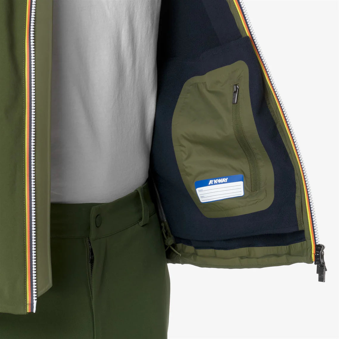 Giubbotto K-Way Jacko Bonded Green Blackish - Bluer Depth